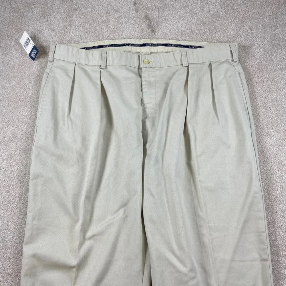 Polo by Ralph Lauren Men’s Light Khaki Pleated Chinos
